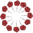 thumbnail image 4 of QIANJIA 12 PCS Home Fashion Decorative Anti Rust Shower Curtain Hooks Rose Design Shower Curtain Rings Hooks (RED), 4 of 6