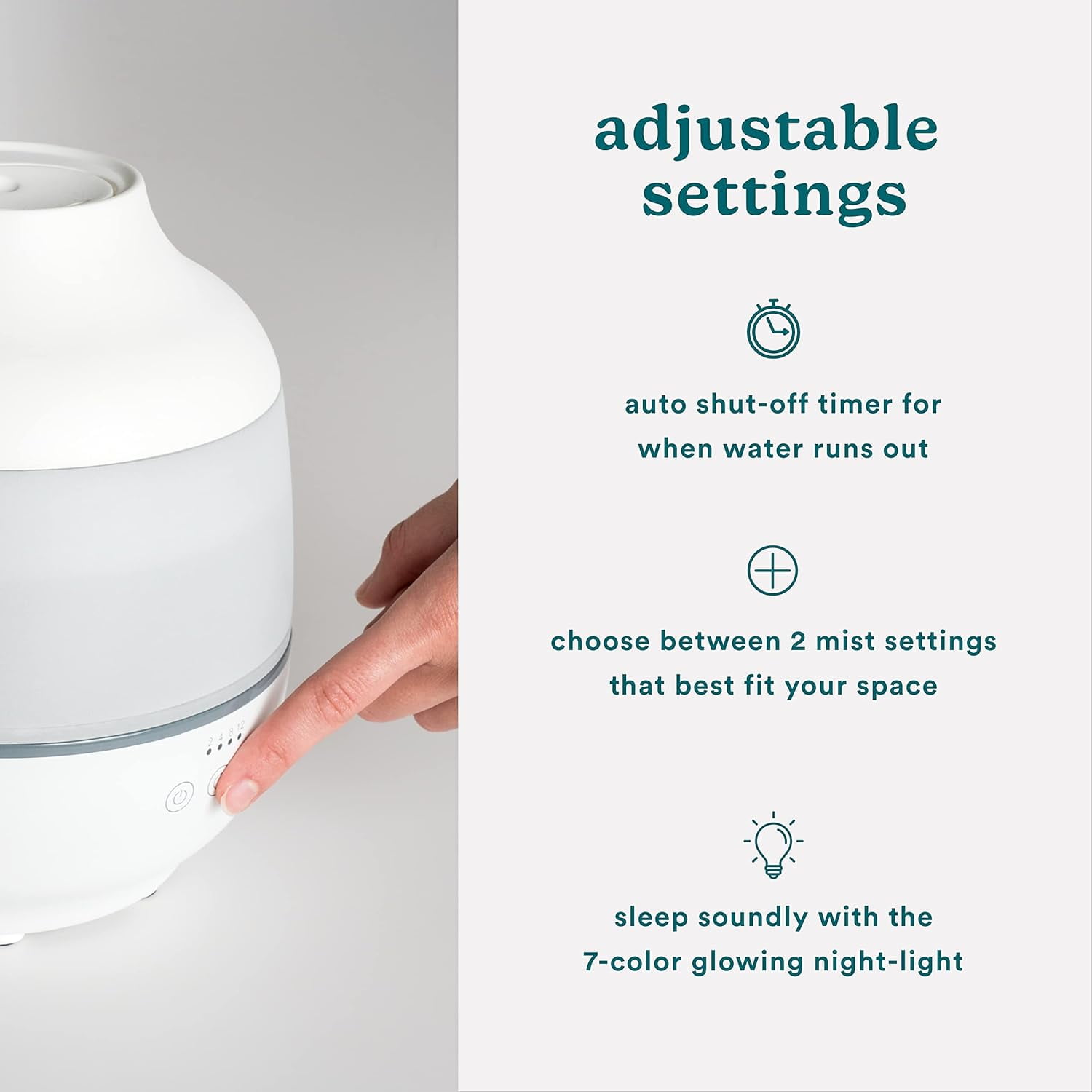 HoMedics Cool Mist Ultrasonic Humidifier with Essential Oil Tray and Color Changing Illumination, Coverage area up to 200 sq ft