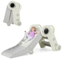 Infans Folding Freestanding Toddler Slide for Toddlers Age 18  Months w/ Climber Indoor