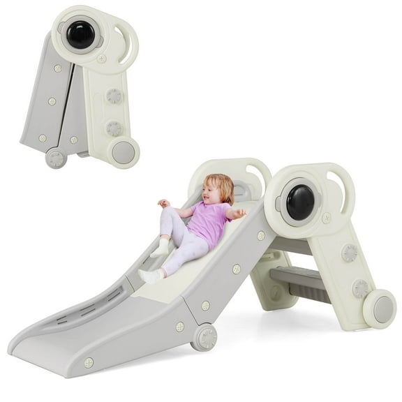 Infans Folding Freestanding Toddler Slide for Toddlers Age 18  Months w/ Climber Indoor