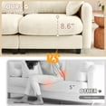 thumbnail image 5 of 140" Chenille Cloud Sectional Couches for Living Room, Cream Fluffy Modular Cloud Couch Sectional, Beige 4 Seater Sofa, Sofas para Sala, Big Comfy Couch Set with Deep Seat, 5 of 11