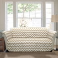 thumbnail image 2 of Lush Decor Chevron Furniture Protectors, Grey/white sofa couch cover, 2 of 2