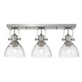 thumbnail image 3 of Yep by Golden Lighting Hines 3-light Semi-Flush Mount in Pewter, 3 of 4
