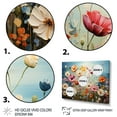 thumbnail image 3 of Designart "Petal Dance Abstract Wildflowers" Floral Metal Art Print Set, 3 of 5