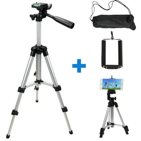 Mobile Camera Riser - Professional Camera Tripod Stand Mount + Phone Holder for Cell Phone iPhone XS XR X 8 7 6 6S Plus Samsung Galaxy Note S10/S10E/ 9/8 S9 S8 S7 S6 Edge(Plus), LG G7/G6