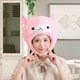 thumbnail image 5 of Gorro de peluche de alpaca, bonito y decorativo, para cosplay. Rosa, 5 of 7