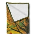 thumbnail image 2 of Lantern Soft Flannel Fleece Blanket, Traditional Chinese Lanterns Hanging from Pale Fall Trees Lake Faded Nature Photo, Cozy Plush for Indoor and Outdoor Use, 50" x 60", Multicolor, by Ambesonne, 2 of 5