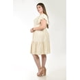 thumbnail image 3 of Vestido corto con olanes Roman Fashion /Tallas Extras, 4355 (Arena) beige 38, 3 of 5