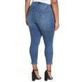thumbnail image 2 of YSJ Plus Size Distressed Skinny Zip Ankle Jeans Blue 18W, 2 of 2
