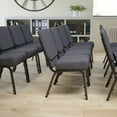 thumbnail image 2 of Flash Furniture Hercules Series 21"W Upholstered Church Chair with Book Pouch, Dark Gray, 2 of 12