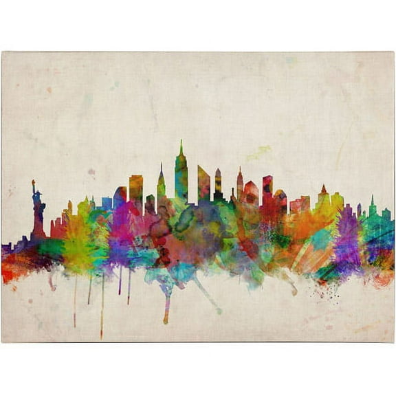 Trademark Art 'New York Skyline' Canvas Art by Michael Tompsett