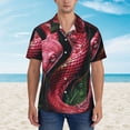 thumbnail image 4 of Lsque Red Viper Jungle Intensity pattern Hawaiian Shirt for Men, Unisex Summer Beach Casual Short Sleeve Button Down Shirts-3X-Large, 4 of 9