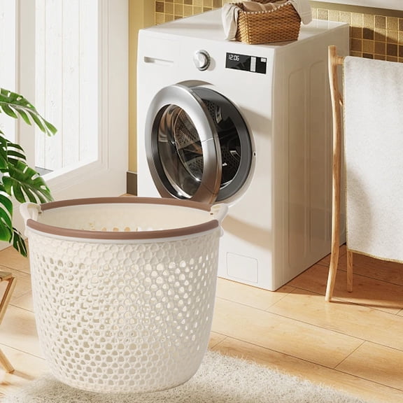 AZXY Flexible Laundry Basket,Plastic Laundry Hamper with Handles,Dirty Clothes Hampers,Large Clothes Basket Storage Under $20
