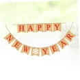 thumbnail image 3 of Soimiss New Year Banner Kit Red Burlap 1 Set For Party Decoration, 3 of 8