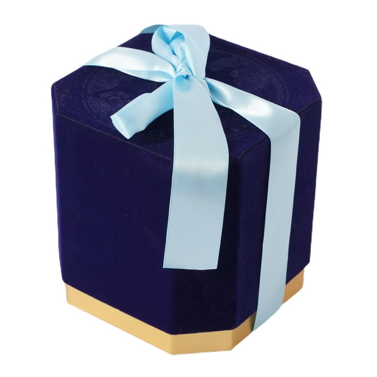 PKGSMART Large Gift Box with Ribbon and Card, Black Magnetic Gift