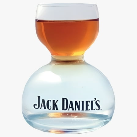 Jack Daniel's Double Bubble Chaser Jigger Shot Glass, 6 oz, Glass, Unique Design