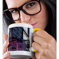 thumbnail image 2 of 3drose, Busy Life in Times Square Neon Lights, Ads and Theater District, 15oz Two-tone Yellow Mug, 2 of 6