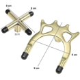 thumbnail image 4 of TUEUIO1，2 Pcs Billiards Pool Cue Stick , Pool Cue Accessory Billiards Imitation Copper Frame Head American Snooker Cue Rack Pole Fork Cross Fork High Fork - S, 4 of 4