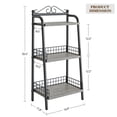thumbnail image 2 of IDEALHOUSE 3-Tier Bathroom Ladder Shelf, Bathroom Organizers and Storage, Freestanding Ladder Shelf for Bathroom Living Room Balcony Kitchen, 2 of 7