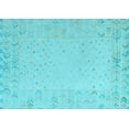 thumbnail image 1 of Ahgly Company Indoor Rectangle Solid Light Blue Modern Area Rugs, 4' x 6', 1 of 4