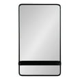 thumbnail image 6 of Kate and Laurel Estero Modern Metal Rectangle Mirror with Rounded Shelf, 20 x 34, Black, Decorative Contemporary Rounded Rectangle Shelf Mirror for Living Room or Bedroom Storage and Display, 6 of 9