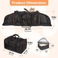 thumbnail image 2 of LitaiL Cat Carrier for 2 Cats, 2-in-1 Double Pet Carrier with 2 Litter Boxes, Portable Soft Sided Dog Carrier for Traveling, Black, 2 of 7