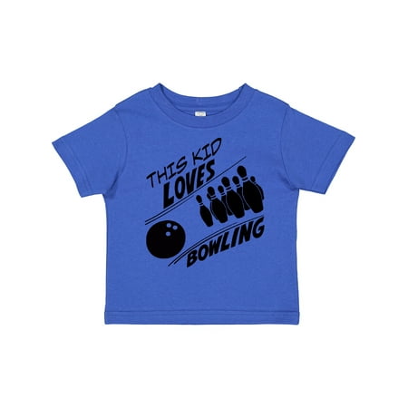 

Inktastic This Kid Loves Bowling Gift Toddler Boy or Toddler Girl T-Shirt