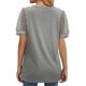 thumbnail image 4 of Whataatahia Camisas De Manga Corta con Cuello En V para Mujer, Moda De Verano, Color Puro, Blusa Informal Suelta De Manga Corta para Mujer, Gris S, 4 of 6