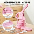 thumbnail image 4 of VEVOR 3-IN-1 Button Maker, 1/1.25/2.28 inch(25/32/58mm) Pin Maker, 300pcs Button Parts,Button Maker Machine with Panda Magic Book,  Ergonomic Arc Handle Punch Press Kit, For Children DIY Gifts, Pink, 4 of 9