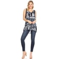 thumbnail image 5 of Sakkas Milva Women's Casual Loose Sleeveless Tie Dye Printed Tank Top Blouse Tunic - 19238-MidnightBlue - One Size, 5 of 5