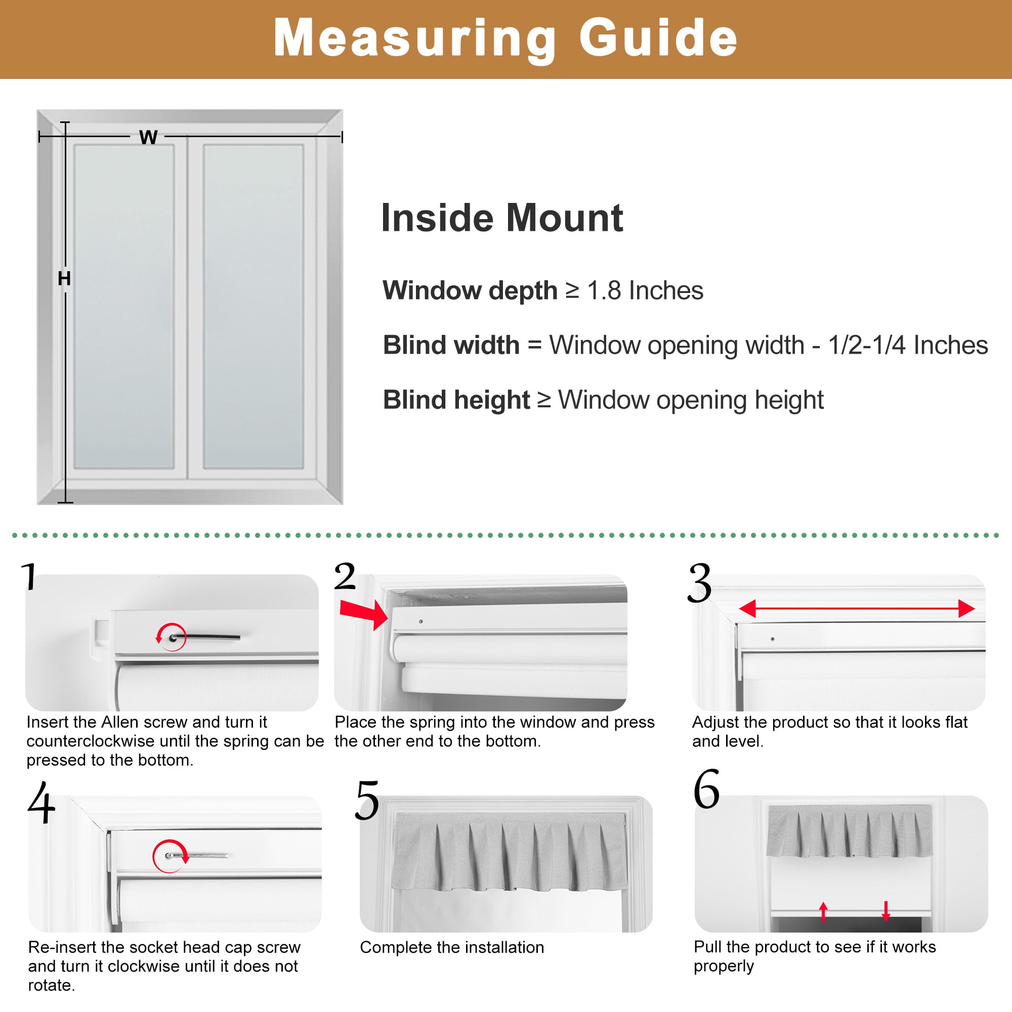BERISSA No Drill Blinds for Indoor Windows, Blackout Roller Shade With Valance, Room Darkening Noise Reduction Thermal Insulation Roller Blinds for Office and Home,Easy to Install,34"W X 56"H,White