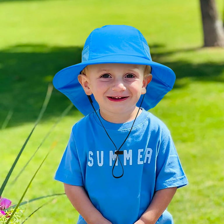 Kids Sun Hats Wide Brim UPF 50+ For Toddler Boys Girls Bucket Hat Caps