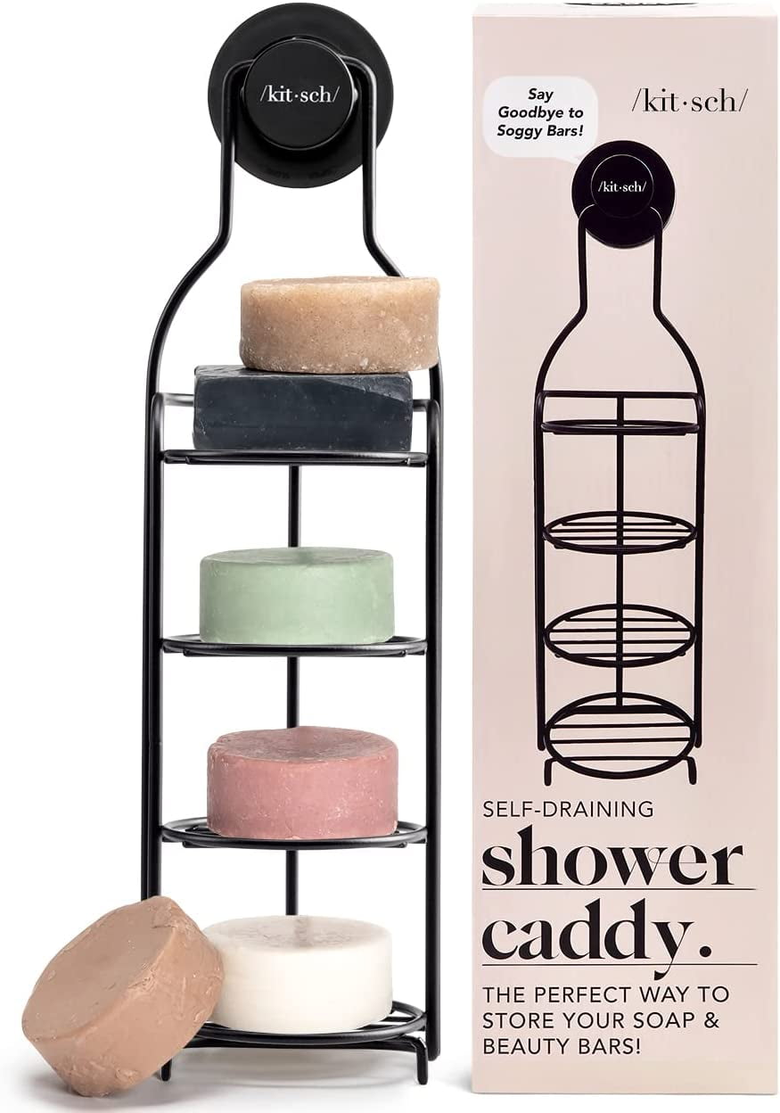 Kitsch Self Draining Shower Caddy Bathroom Shower Organizer with