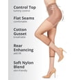 thumbnail image 3 of MeMoi Sheer Footless Capri Shaper Tights - Womens - Female, Medium, Honey, 3 of 8