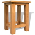 thumbnail image 4 of vidaXL Modern Solid Oak Wood End Table, Brown (Set of 2), 4 of 5