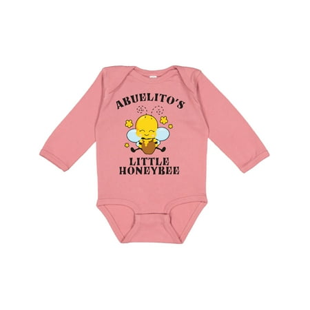 

Inktastic Cute Bee Abuelito s Little Honeybee with Stars Gift Baby Boy or Baby Girl Long Sleeve Bodysuit