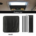 thumbnail image 6 of XYZCANDO Dragonfly Camper Window Cover Flower RV Skylight Cover RV Window Shade Camper Blackout Window Cover RV Vent Covers for Roof RV Sunroof Shade Cover RV Black Out Shade Decor Black, 6 of 7