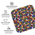 thumbnail image 3 of Pofeuu Bowling Colorful Print Coasters for Drinks, 4Pack PU Leather Coasters, Bar Drink Coasters for Tabletop Protection, Furniture from Damage-Square, 3 of 6