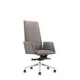 thumbnail image 3 of Cid 24 Inch Modern Office Chair, Knee Tilt, Sleek Tall Back, Gray- Saltoro Sherpi, 3 of 5