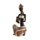 thumbnail image 5 of Escultura africana de resina, estatua de dama tribal, escultura de arte africano, mesa Sentado B, 5 of 9