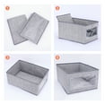 thumbnail image 3 of Unique Bargains Storage Bin with Handles Foldable Organizer Basket Grey 14"x10"x8", 3 of 7