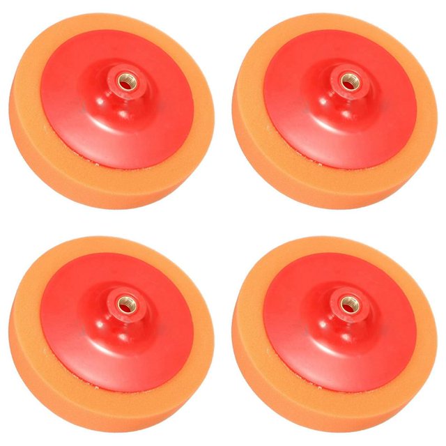 4X 7 Inch 180mm Car Polishing Buffing Head Mop Pad Soft Sponge with M14 Thread,4 x Buffing Sponge,Random Color