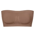 thumbnail image 4 of Conairie Womens Strapless Bras Plus Size Full Coverage No Underwire Seamless Bras Lightweight Padded Everyday Bras Brown XXXL, 4 of 5