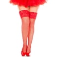 thumbnail image 3 of Zhengup Women's Plus Size Fishnet Wide Lace Top Thigh Hi, 3 of 3
