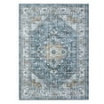 thumbnail image 6 of GlowSol Large 9x12 Rug for Living Room Vintage Persian Rug Washable Floral Print Rug Medallion Distressed Floor Carpet Low Pile Non-Slip Floor Cover, Blue, 6 of 8