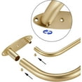 thumbnail image 3 of Room Darkening Wrap Around Double Curtain Rod Set,Extendable Metal Rod Set 1 Inches Front and 5/8 Inches for Window 84-120",Gold, 3 of 13