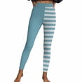 thumbnail image 2 of Soft Leggings for Women High Waist Striped Full Length Workout with Pockets Gym Fitness Tummy Control Pants for Yoga Running, 2 of 5