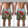 thumbnail image 3 of luoweisi Men's Beach Shorts Quick Dry Swim Trunks with Mesh Lining Mushroom 2XL, 3 of 5