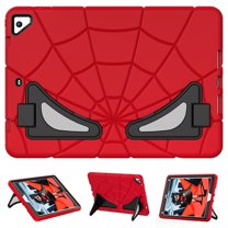 ELEHOLD Kids Friendly Case for iPad 6th/5th Gen Pro 9.7 iPad Air 2 Case, Heavy Duty Shockproof Rugged Protective Case with Foldable Kickstand for Kids Boys Children for iPad 9.7 inch Case,Red Black