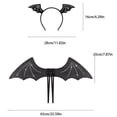 thumbnail image 4 of Minnieouse Conjunto de diadema de utilería de murciélago para fiesta de Cosplay de tela con murciélagos perforados para accesorios de Halloween Disfraces de disfraces, 4 of 6
